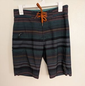 Prana Multicolor Striped Board Shorts